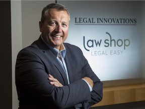 Bill Smith, president and CEO of Law Shop Legal Easy, in his Calgary office.