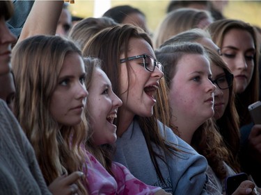 Fans sing along as Jake Bugg performs at X-Fest at Fort Calgary in downtown Calgary, Ab., on Saturday September 3, 2016.