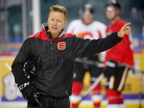 Calgary Flames head coach Glen Gulutzan during the 2016 Flames training camp on Friday September 23, 2016. Al Charest/Postmedia