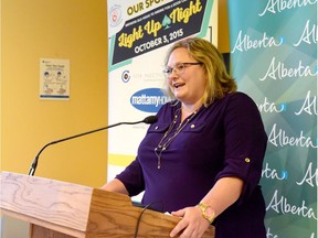 Health Minister Sarah Hoffman announces that Airdrie's Urgent Care Facility will be open 24-hours a day, starting in early 2017, at a press conference held at the centre on Wednesday September 14, 2016 in Airdrie, Alta. Chelsea Grainger/Airdrie Echo/Postmedia Network