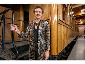 Heritage Park President and CEO Alida Visbach at the rail car exhibit at Heritage Park in Calgary,on Friday September 23, 2016.