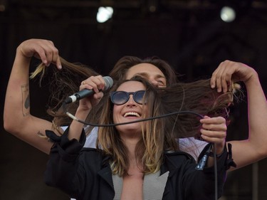 July Talk performs at X-Fest 2016 in Calgary, Alta., on Sunday, Sept. 4, 2016.