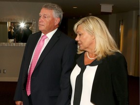 Justice Robin Camp (L) enters a Canadian Judicial Council hearing in Calgary, Alta to begin on Tuesday September 6, 2016. The hearing is to determine whether Camp, who made comments in 2014 as a provincial court judge in Calgary, should be removed from his job. Jim Wells//Postmedia