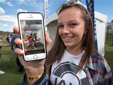 Marin Flanagan got her picture taken with performer Jake Bugg at X-Fest at Fort Calgary in downtown Calgary, Ab., on Saturday September 3, 2016.