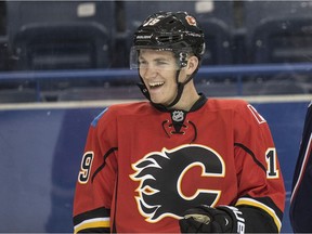 Matthew Tkachuk on the ice at the NHLPA hockey prospects  Upper Deck event in Toronto on Monday August 29, 2016.