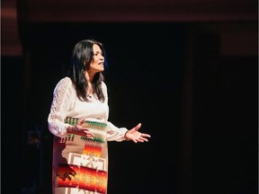 Michelle Thrush in Making Treaty 7. Credit, Diane + Mike Photography