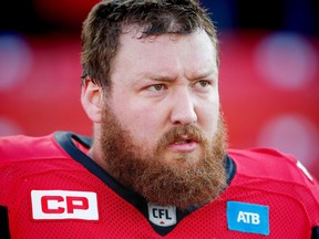 Calgary Stampeders offensive lineman Spencer Wilson.