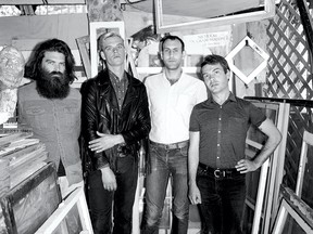 Scott Munro, Mike Wallace, Matt Flegel and Daniel Christensen of Preoccupations. The band plays the MacEwan Hall Ballroom on Saturday.