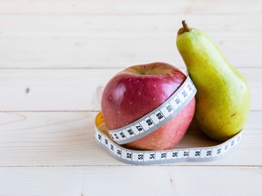 There are different weight-losing strategies for people depending on whether they are shaped like apples or pears.