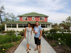 Sal Howell, left and Jamie Harling at the Deane House in Calgary.