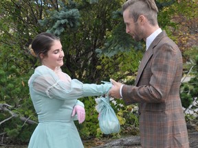 Monet Dupas as Amy and Michael Burritt as Laurie in Little Women.