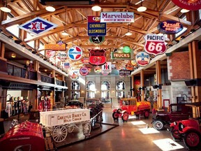 Gasoline Alley, at Calgary's Heritage Park, features gleaming antique vehicles and vintage gasoline pumps. It's open all year.