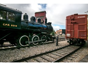 Workers get ready for Train Days at Heritage Park in Calgary, on Friday Sept. 23, 2016.