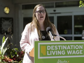 Christina Gray (Alberta Labour Minister) announced changes to the province's minimum wage rates at the Muttart Conservatory in Edmonton on Thursday June 30, 2016, as Alberta moves forward towards a $15-per-hour mimimum wage by 2018. (Photo by Larry Wong/Postmedia) Story by Emma Graney This is for Emma's story; both papers; to run July 1.