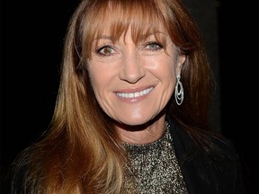 Actress and painter Jane Seymour, pictured here in Calgary on November 14, 2014, unveiled a new sculpture in the community of Legacy.