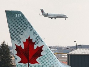 Air Canada planes at the Calgary International Airport in Calgary, Alberta, on April 13, 2012. MIKE DREW/CALGARY SUN/QMI AGENCY