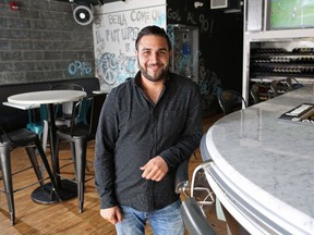 Domenic Spadafora was photographed in the new SS106 Aperitivo Bar. Dominic and sister Francesca opened the establishment at 824 Edmonton Trail N.E.