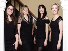 Calgary folk act Magnolia Buckskin is, from left, Natasha Platt, Kathy Cook, Emily Triggs and Corry Ulan. They will perform at a benefit concert on Saturday hosted by Health Reach Canada.