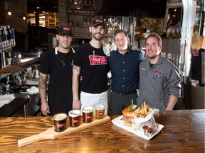 From left; Jon Blackstone, David Nickerson, Cam Carter and Bennie Dingemanse with the newly opened Mill Street Brewpub.