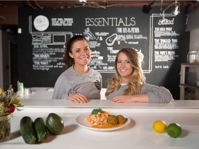 Megan Pope, left and Ali Magee n their new restaurant Raw Eatery and Market in Calgary's Kensington area.