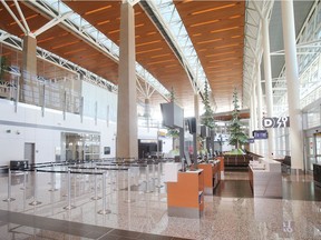 The international departures boarding gates area at the new Calgary Airport International Terminal as seen on an advance tour Monday October 3, 2016.