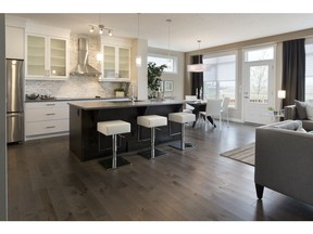 The kitchen in the Stockton show home by Brookfield Residential in Symons Gate.
