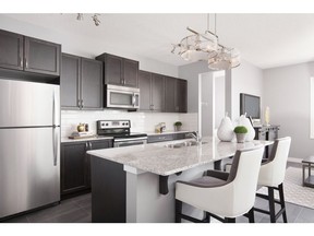 The kitchen in the Allee show home in Cornerstone.