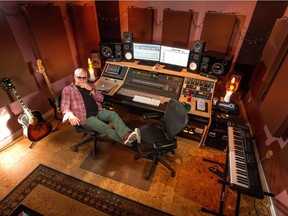 Danny Patton, the owner and chief engineer of Airwaves Recording Studios at his mixing board in Calgary, Ab., on Thursday October 27, 2016. Airwaves Studio is celebrating its 25th anniversary.