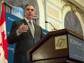 Jim Prentice speaks during the Economic Club of Canada's third annual Energy Summit in Calgary in November 2014.