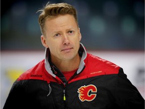 Calgary Flames head coach Glen Gulutzan during training camp in September 2016.