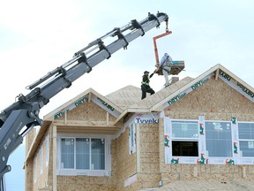 New housing construction in Chestermere.