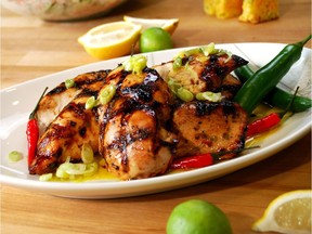 Jalapeno Glazed Chicken for ATCO Blue Flame Kitchen Oct. 26, 2016.  Photo supplied by ATCO Blue Flame Kitchen.