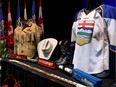 Personal items of former Premier of Alberta Jim Prentice during his state funeral at the Southern Alberta Jubilee in Calgary on Friday October 28, 2016. Leah Hennel/Postmedia