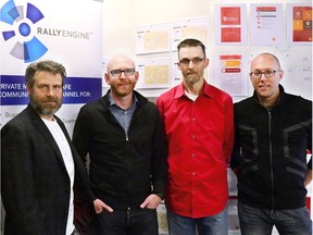 RallyEngine partners, from left: Russ Bugera, Chris McPhail, Tom Muir and Steve Hardy.