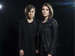 Sara Quin, left, and Tegan Quin grew up in Calgary and attended Crescent Heights High School.