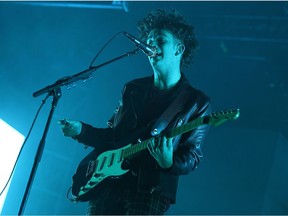 Matthew Healy of The 1975 has been making headlines the past few weeks. He and his band perform Sunday night at the Grey Eagle Event Centre.