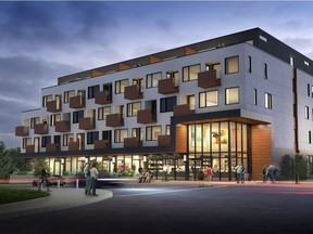 An artist's rendering of the exterior of Avenue 33 by Sarina Homes.