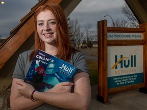 ACAD student and Illustrator Samantha Rogan has created a graphic novel for Hull Services social services agency's annual report in Calgary, Ab., on Friday November 4, 2016. Mike Drew/Postmedia