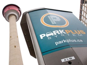 A ParkPlus kiosk on 9th ave and centre street SE on June 22, 2009.