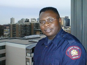 Calgary-09/23/98-Constable Gerard Brand will receive an award for bravery from the Canadian Police Association . Photo by Monte Stewart/Calgary Herald. (For City story by Monte) * Calgary Herald Merlin Archive * PUBLISHED FEBRUARY 16, 2002 PAGE OS8