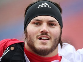 Calgary Stampeders Alex Singleton during Stamps practice at McMahon Stadium in Calgary, Alta.. on Wednesday November 16, 2016. Leah hennel/Postmedia