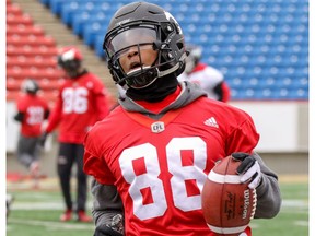 Calgary Stampeders Kamar Jorden at a practice session to get ready for the western final against the BC Lions at McMahon Stadium in Calgary, Alta.. on Friday November 18, 2016.