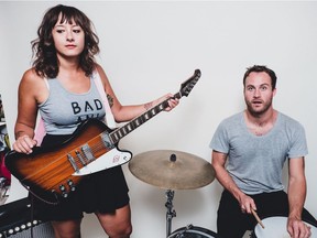 Calgary's Miesha and the Spanks features Miesha Louie on guitar and vocals and drummer Sean Hamilton. They support the Major Minor Music Project at Paradise Lanes on Saturday.