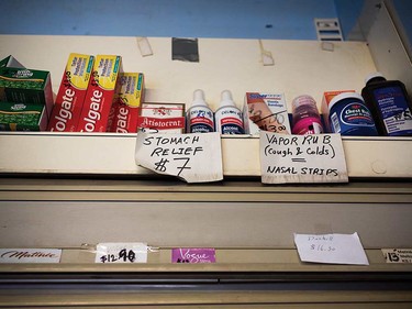 The station also serves as a convenience store, offering an eclectic assortment of items ranging from cigarettes to bunion pads. In an ironic twist, many customers are construction workers labouring on the projects that have irrevocably changed the neighbourhood.