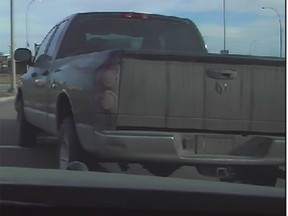 Police are seeking information about an incident at a traffic stop involving this vehicle.