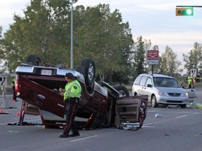 FILE PHOTO: Calgary Herald Calgary, Alberta: January 01, 2000 --A fatal car crash in the SE on 52 Street and Erin Woods Drive has Calgary Police investigating the scene on September 20, 2013. Photo by Christina Ryan, Calgary Herald