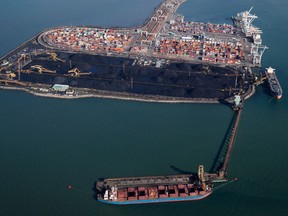 Ships are loaded with coal at Westshore Terminals in Delta, B.C. It's fine for Canada to demonstrate leadership in banning the use of coal-fired electricity plants, but our high-minded rhetoric is stained a little when our country facilitates the fuelling of operations elsewhere.