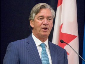 Gary Doer, former Canadian ambassador to the United States, speaks to the Calgary Chamber of Commerce about the implications of a Trump presidency for Alberta.