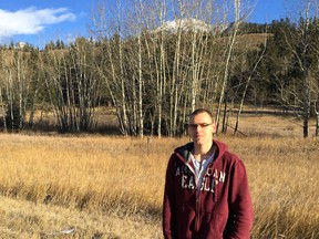 Andrew Morgan, 26, says he was chased by a wolf in a wooded area in Canmore.