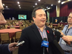 Jason Kenney at the PC convention in Red Deer on Nov. 5, 2016.